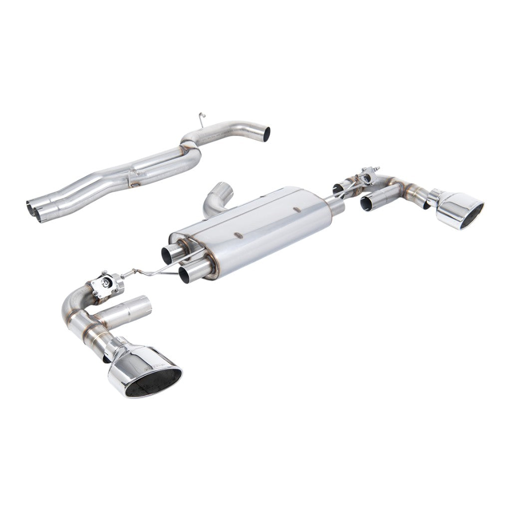 MILLTEK SSXAU963 Вихлопна система Cat-Back, 3.15" (поліровані насадки) для AUDI TTRS 2.5L TFSI Quattro 2016- Photo-0