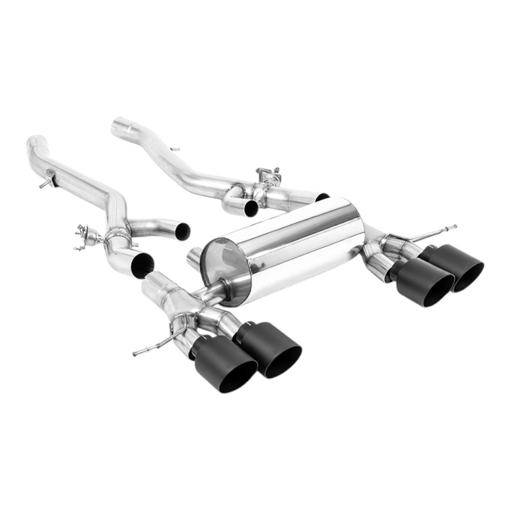 MILLTEK SSXBM1170 Вихлопна система Axle-Back, 3.15" (насадки GT-115, чорний Cerakote) для BMW M3 (G80 / G81) / M4 (G82) Photo-0