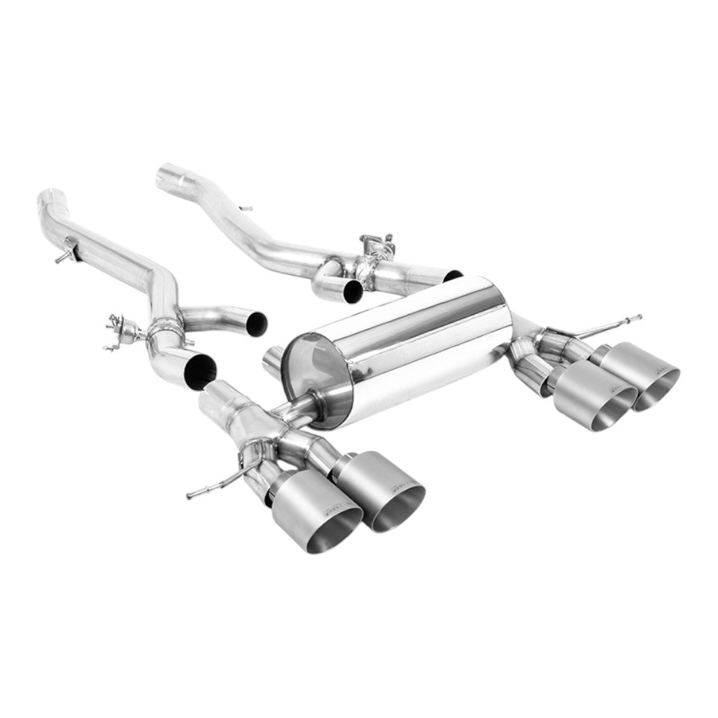 MILLTEK SSXBM1171 Вихлопна система Axle-Back, 3.15" (насадки GT-115, матовий титан) для BMW M3 (G80 / G81) / M4 (G82) Photo-0