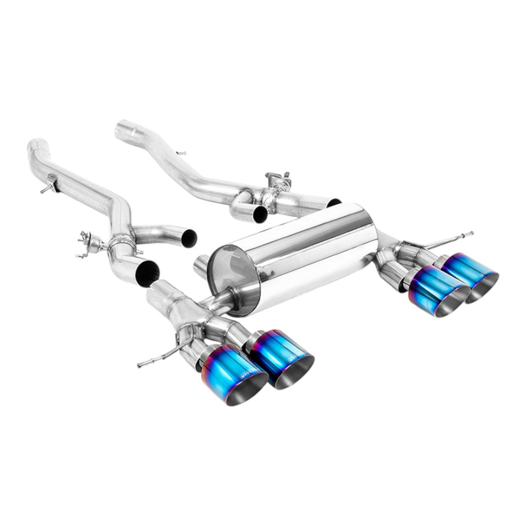 MILLTEK SSXBM1172 Вихлопна система Axle-Back, 3.15" (насадки GT-115, синій титан) для BMW M3 (G80 / G81) / M4 (G82) Photo-0