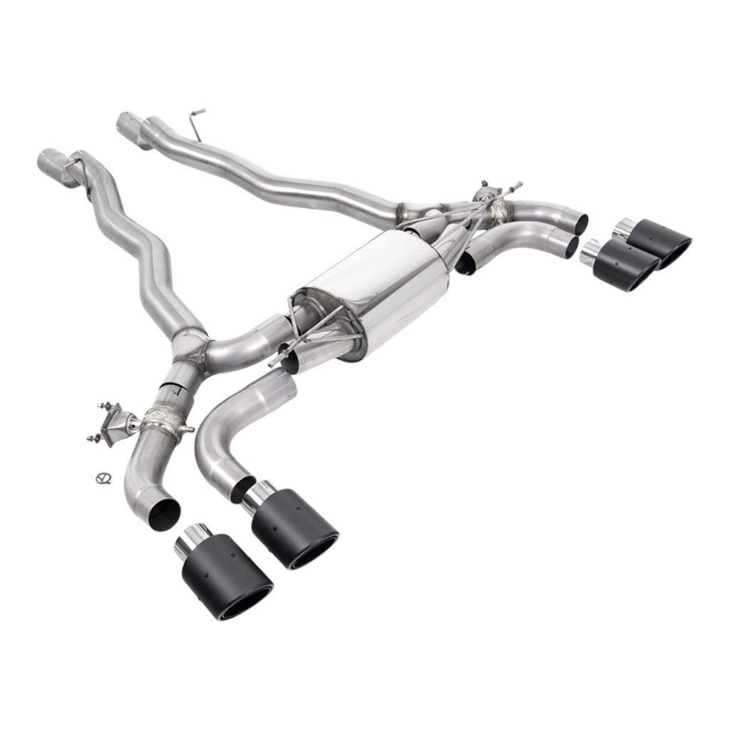 MILLTEK SSXBM1178 Вихлопна система Axle-Back, 3.15" (насадки JET-100, карбон) для BMW M5 / M5 Competition (F90) Photo-0