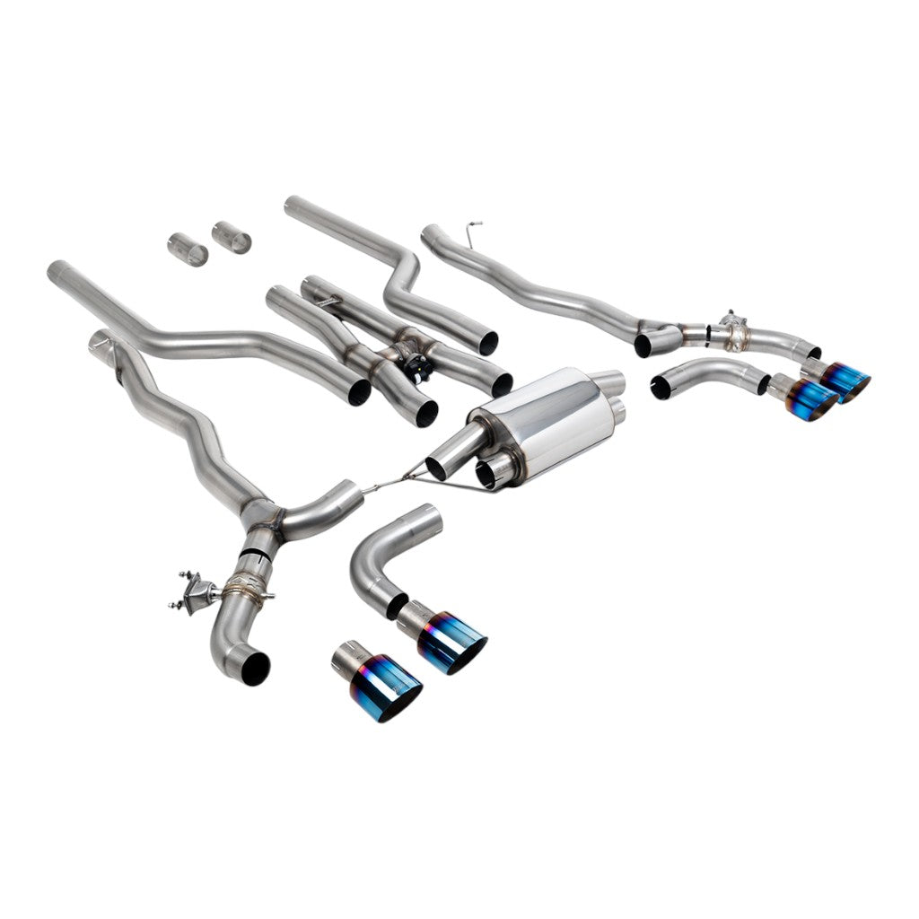 MILLTEK SSXBM1183 Вихлопна система Cat-Back, 3.15" (насадки GT-100, синій титан) для BMW M5 / M5 Competition (F90) OPF/GPF Photo-0