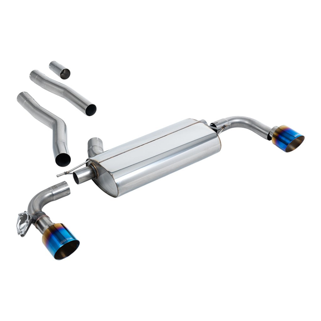 MILLTEK SSXBM1205 Вихлопна система Filter-Back, 3" (насадки GT-115, синій титан) для BMW 128ti (F40) OPF/GPF Photo-0