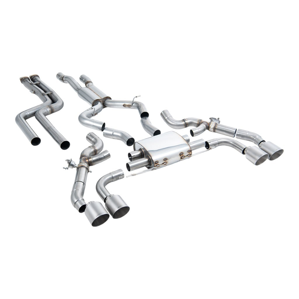 MILLTEK SSXBM1216 Вихлопна система Downpipe-Back, 3.15" (насадки GT-115, титан) для BMW X3M / X3M Comp Pre LCI (G01) OPF/GPF 2019–2021 Photo-0