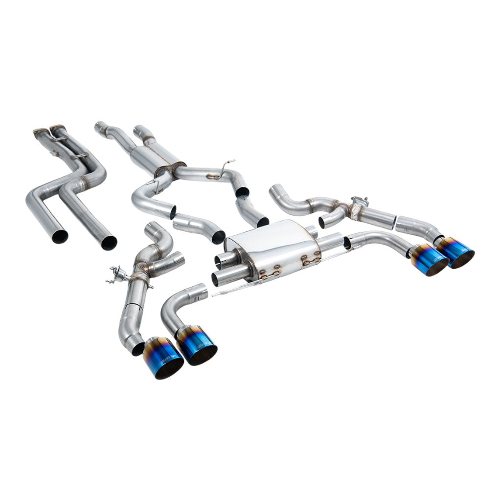 MILLTEK SSXBM1217 Вихлопна система Downpipe-Back, 3.15" (насадки GT-115, синій титан) для BMW X3M / X3M Comp Pre LCI (G01) OPF/GPF 2019–2021 Photo-0
