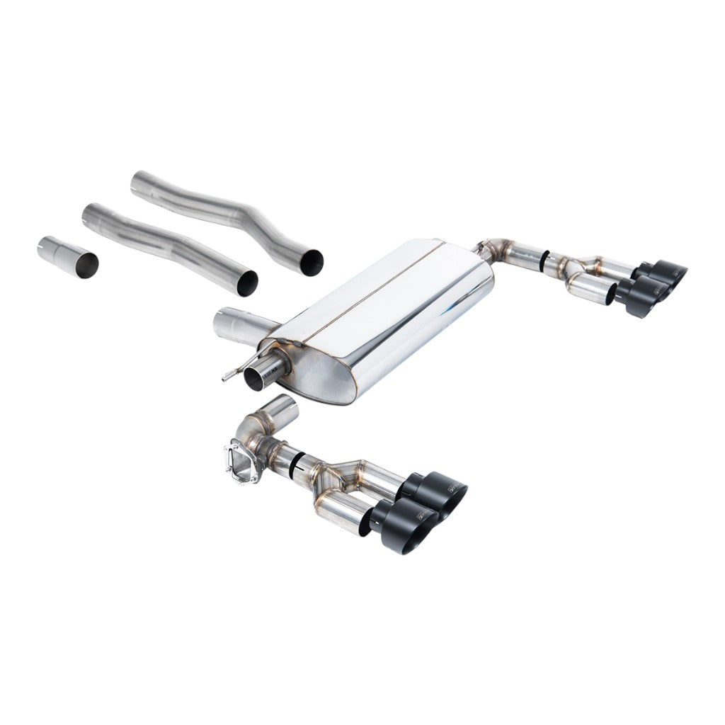 MILLTEK SSXBM1249 Вихлопна система Filter-Back, 3" (насадки GT-100, чорний Cerakote) для BMW 128ti (F40) OPF/GPF Photo-0