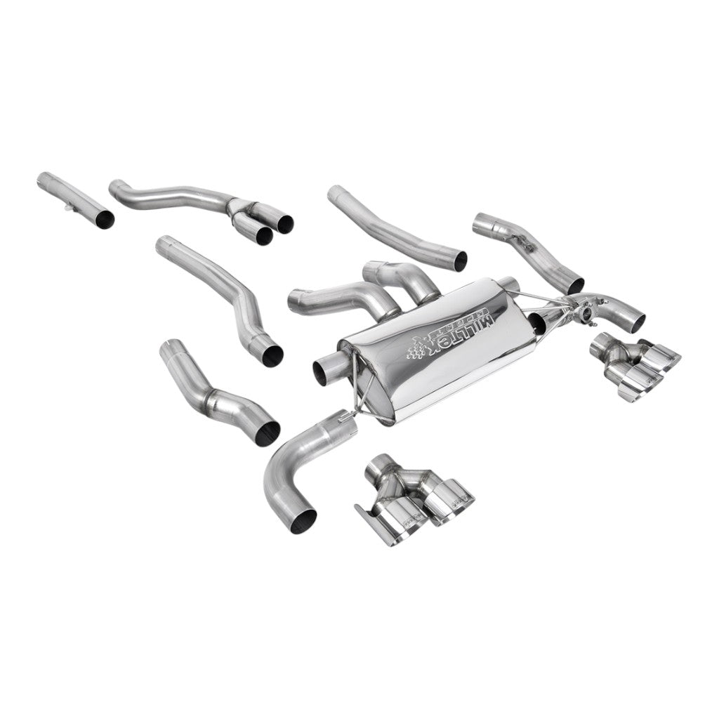 MILLTEK SSXBM1253 Вихлопна система Cat-Back, 3" (насадки поліровані GT-100) для BMW M240i XDrive (G42) Non-OPF/GPF Photo-0