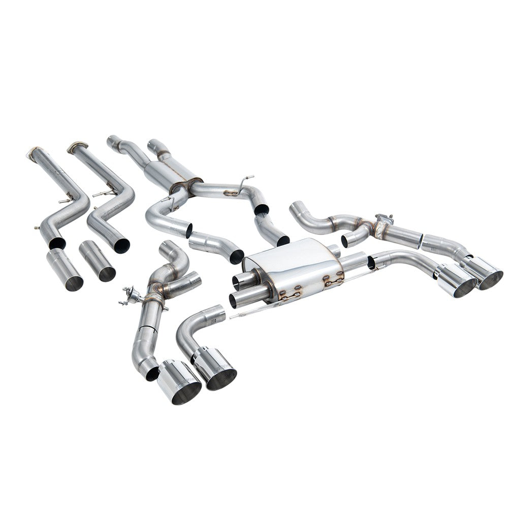 MILLTEK SSXBM1255 Вихлопна система Downpipe-Back, 3.15" (насадки поліровані GT-115) для BMW X3M (G01) / X4M (G02) Photo-0
