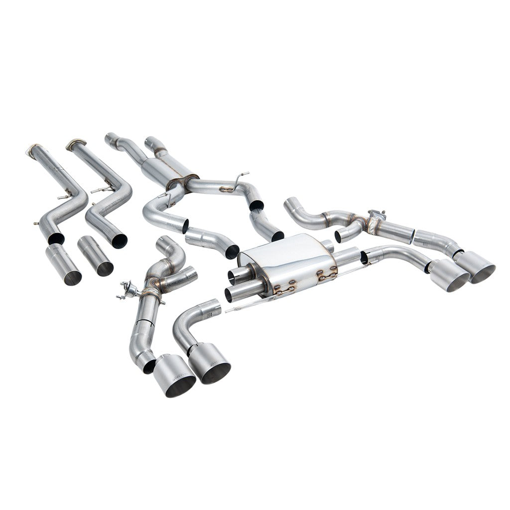 MILLTEK SSXBM1257 Вихлопна система Downpipe-Back, 3.15" (насадки GT-115, титан) для BMW X3M (G01) / X4M (G02) Photo-0
