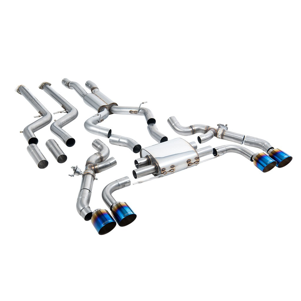 MILLTEK SSXBM1258 Вихлопна система Downpipe-Back, 3.15" (насадки GT-115, синій титан) для BMW X3M (G01) / X4M (G02) Photo-0