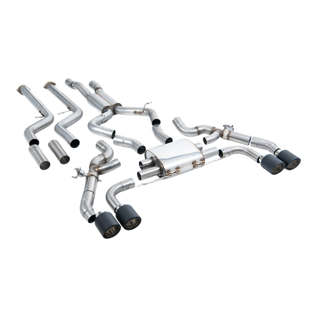 MILLTEK SSXBM1266 Вихлопна система Cat-Back, 3.15" (насадки JET-115, карбон) для BMW X3M (G01) / X4M (G02) Photo-0