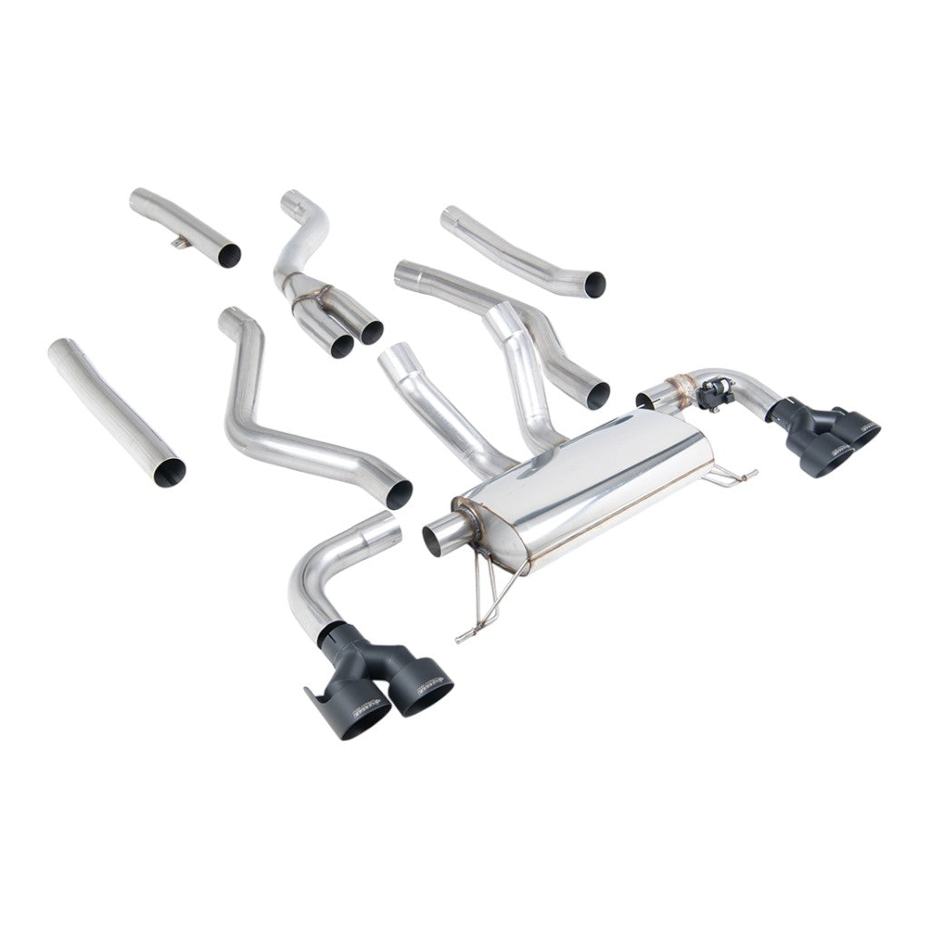 MILLTEK SSXBM1274 Вихлопна система Cat-Back, 3" (насадки GT-100, чорний) для BMW M340i / M340i Xdrive (G20) Photo-0