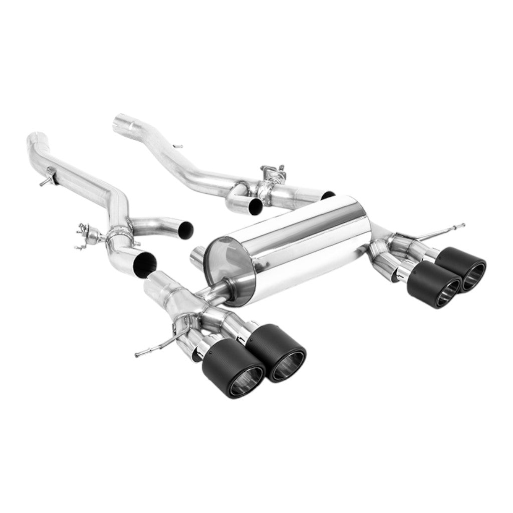 MILLTEK SSXBM1280 Вихлопна система Axle-Back, 3" (насадки JET-115, карбон) для BMW M2 (G87) OPF/GPF Photo-0