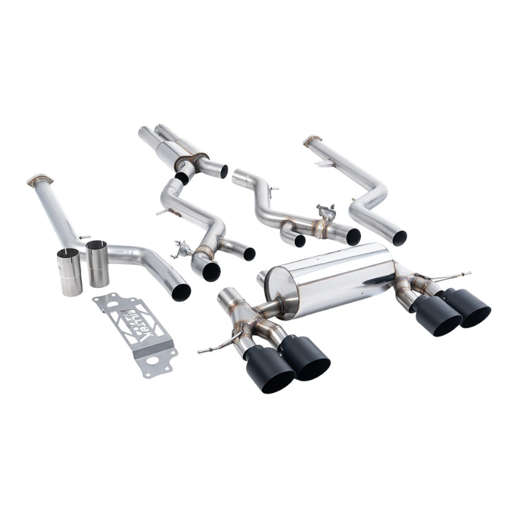 MILLTEK SSXBM1287 Вихлопна система Cat-Back, 3" (насадки GT-115, чорний Cerakote) для BMW M2 (G87) OPF/GPF Photo-0