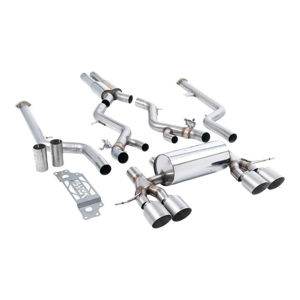 MILLTEK SSXBM1288 Вихлопна система Cat-Back, 3" (насадки GT-115, матовий титан) для BMW M2 (G87) OPF/GPF Photo-0