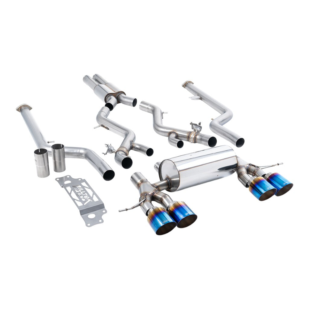 MILLTEK SSXBM1289 Вихлопна система Cat-Back, 3" (насадки GT-115, синій титан) для BMW M2 (G87) OPF/GPF Photo-0