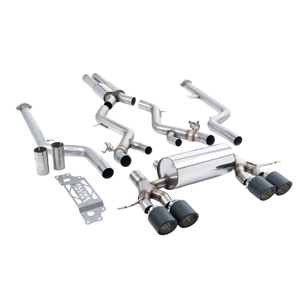 MILLTEK SSXBM1290 Вихлопна система Cat-Back, 3" (насадки JET-115, карбон) для BMW M2 (G87) OPF/GPF Photo-0