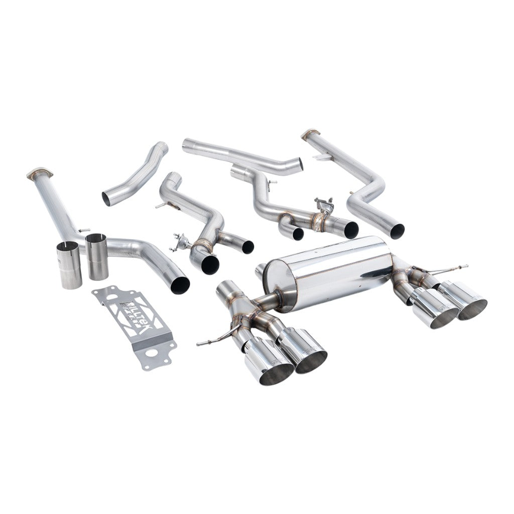 MILLTEK SSXBM1291 Вихлопна система Cat-Back, 3" (насадки поліровані GT-115) для BMW M2 (G87) OPF/GPF Photo-0