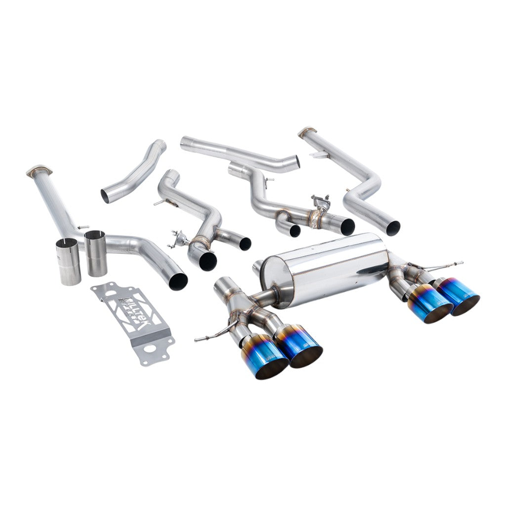 MILLTEK SSXBM1294 Вихлопна система Cat-Back, 3" (насадки GT-115, синій титан) для BMW M2 (G87) OPF/GPF Photo-0