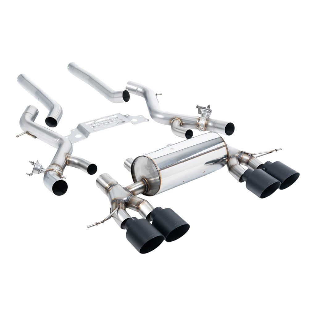 MILLTEK SSXBM1302 Вторична вихлопна система Cat-Back, 3" (насадки GT-115, чорний Cerakote) для BMW M2 (G87) Non-OPF/GPF Photo-0