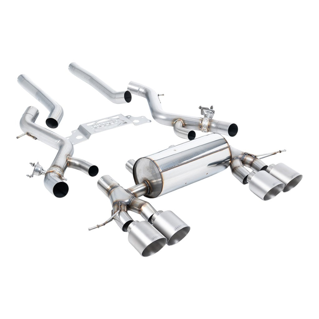 MILLTEK SSXBM1303 Вторична вихлопна система Cat-Back, 3" (насадки GT-115, матовий титан) для BMW M2 (G87) Non-OPF/GPF Photo-0