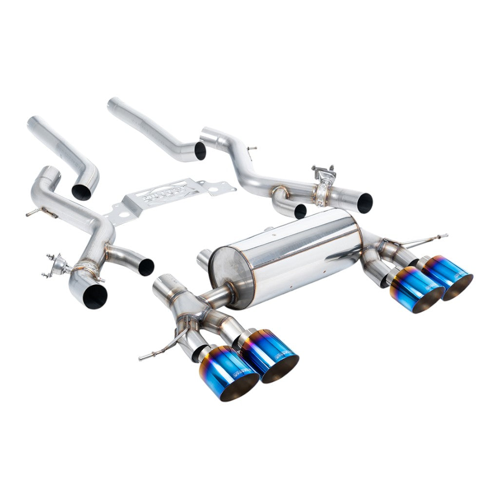 MILLTEK SSXBM1304 Вторична вихлопна система Cat-Back, 3" (насадки GT-115, синій титан) для BMW M2 (G87) Non-OPF/GPF Photo-0