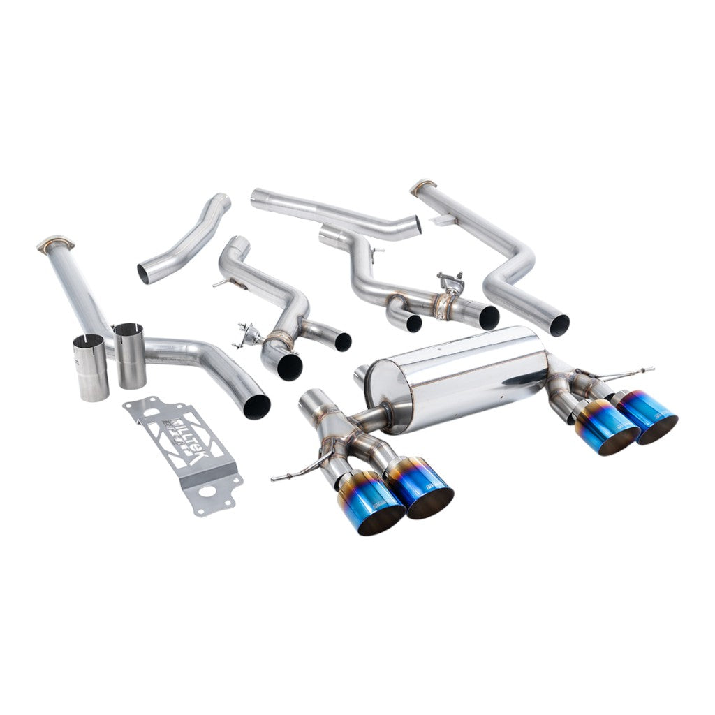 MILLTEK SSXBM1309 Вихлопна система Cat-Back, 3" (насадки GT-115, синій титан) для BMW M2 (G87) Non-OPF/GPF Photo-0