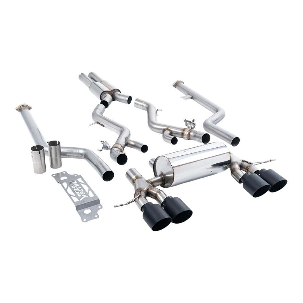 MILLTEK SSXBM1312 Вихлопна система Cat-Back, 3" (насадки GT-115, чорний Cerakote) для BMW M2 (G87) Non-OPF/GPF Photo-0