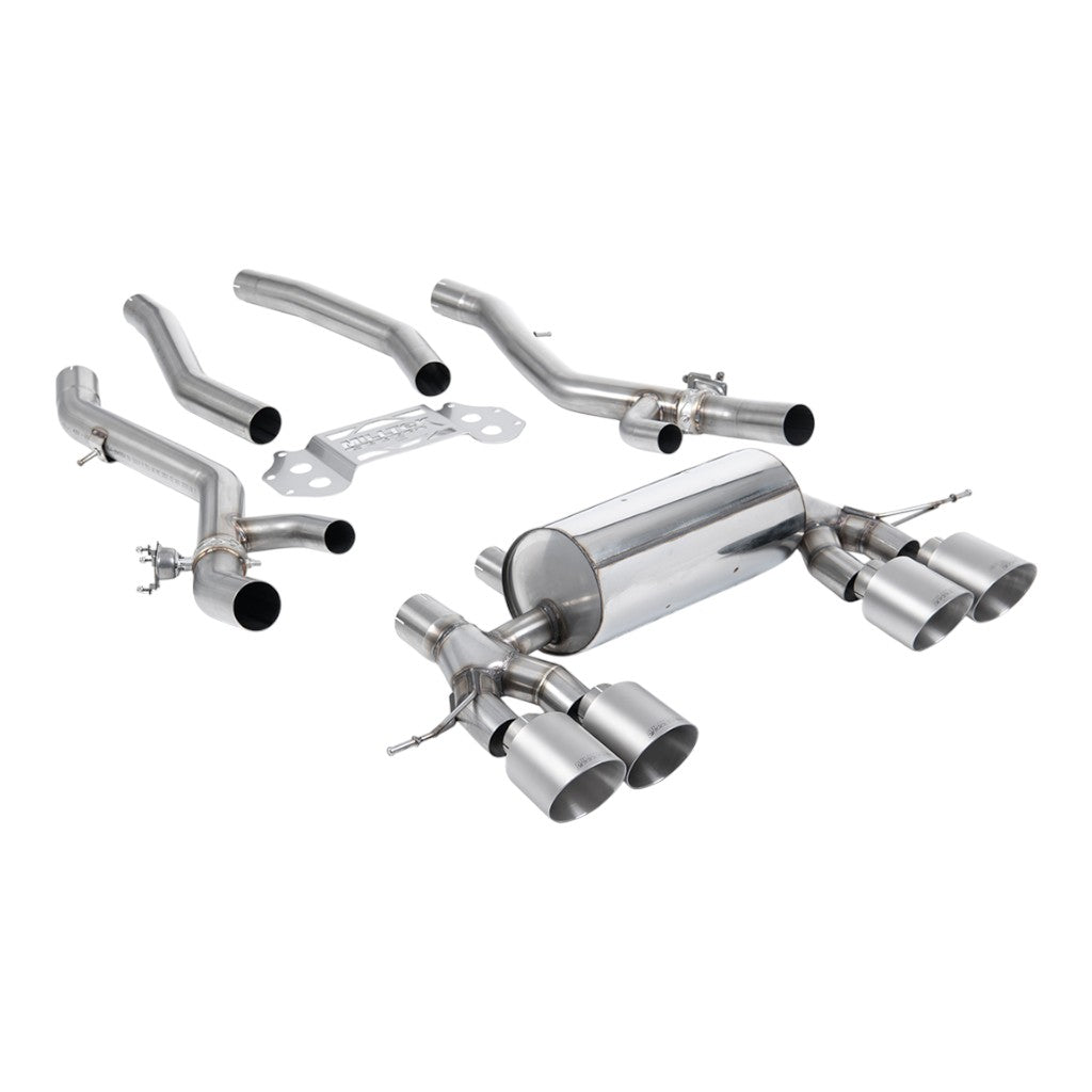 MILLTEK SSXBM1319 Вторична вихлопна система Cat-Back, 3.15" (насадки GT-115, матовий титан) для BMW M3 (G80 / G81) / M4 (G82) Photo-0