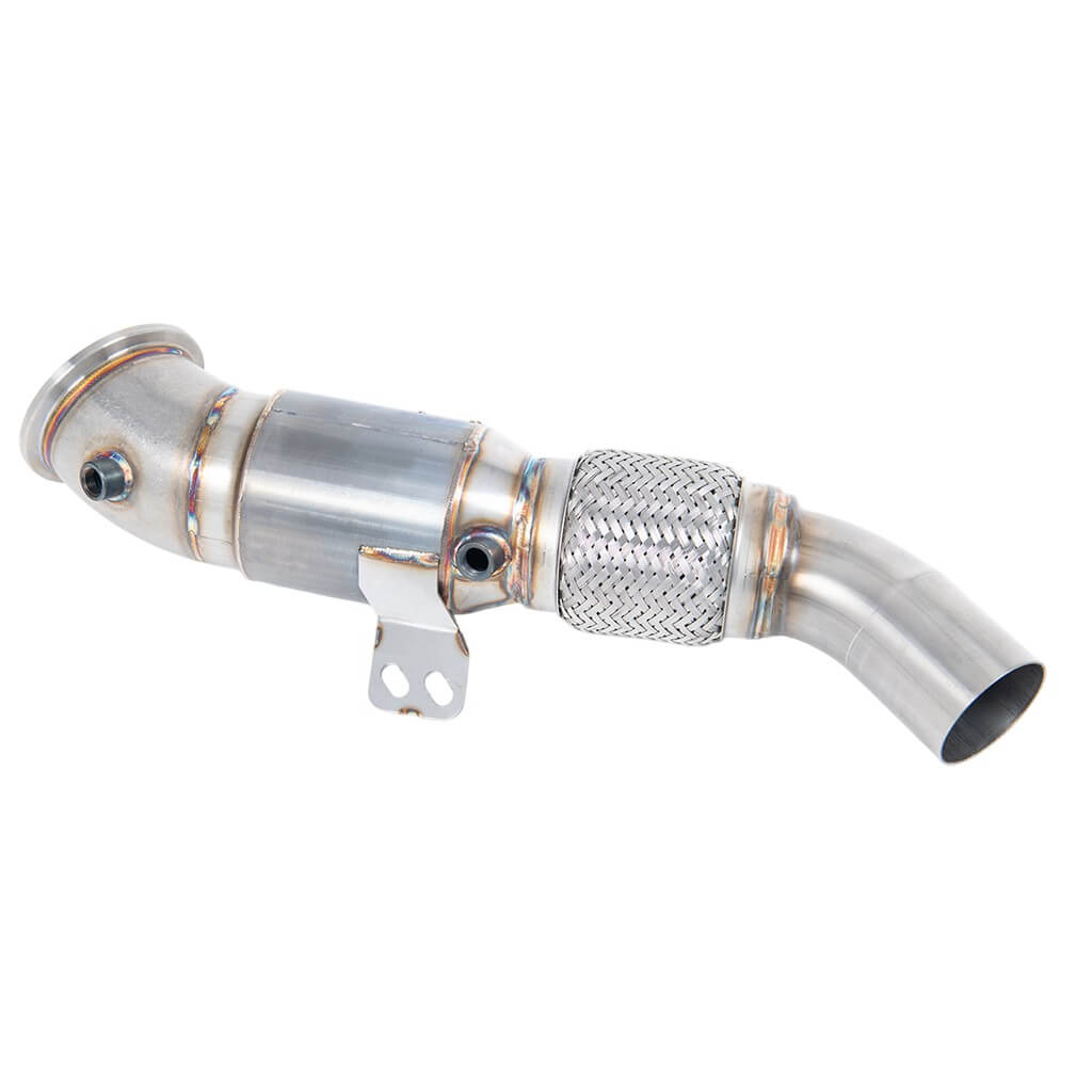 MILLTEK SSXBM1322 Даунпайп, 3.54" (зі спортивним каталізатором, 100 CPSI) для BMW M140i (F20 / F21) / M240i (F22) Photo-1