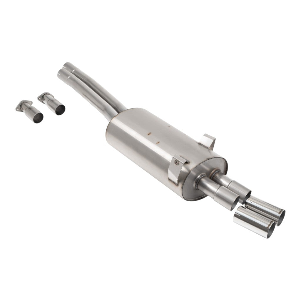 MILLTEK SSXBM1400 Вихлопна система Cat-Back, 2.37'' (поліровані насадки OEM+) для BMW 325i / 328i (E36) Photo-0