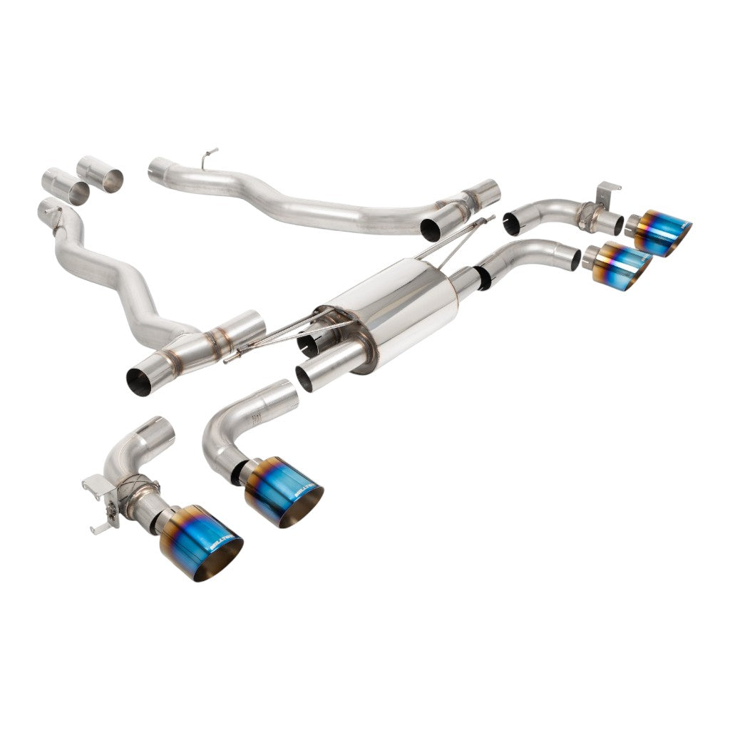 MILLTEK SSXBM1405 Вихлопна система Axle-Back, 3.15'' (насадки GT-115, синій титан) для BMW M5 (G90 / G99) Photo-0
