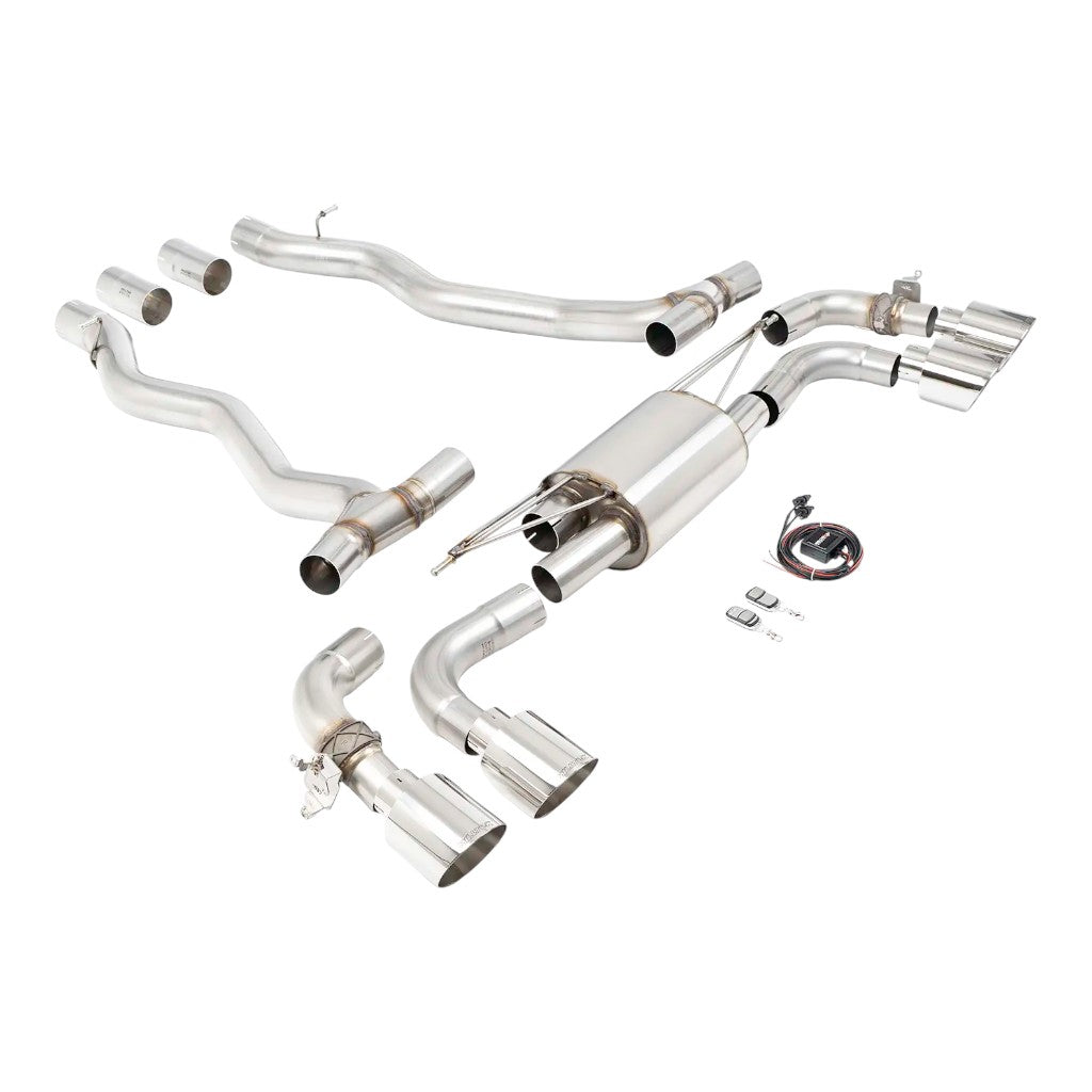 MILLTEK SSXBM1410 Вихлопна система Axle-Back, 3.15'' (поліровані насадки GT-115) для BMW M5 (G90 / G99) Photo-0