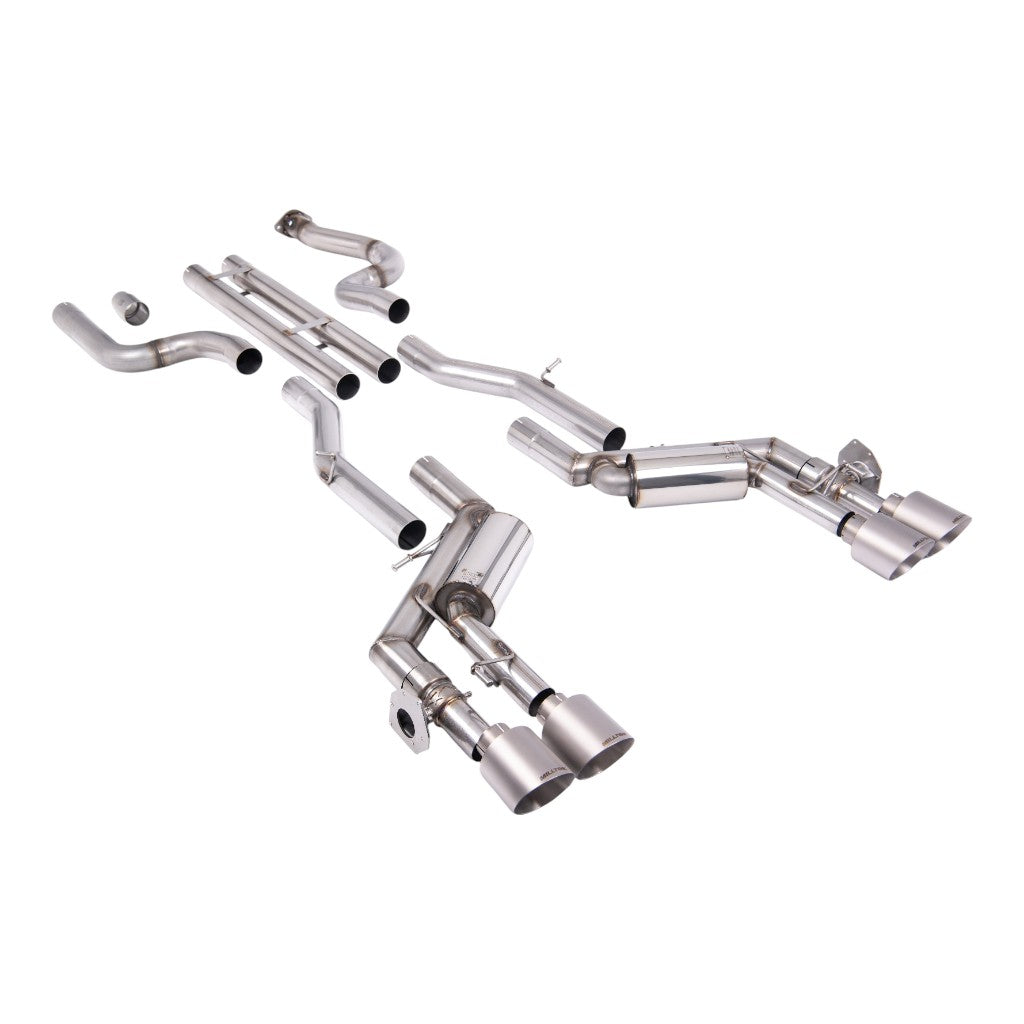 MILLTEK SSXCH107 Вихлопна система Cat-Back, 2.76" (насадки GT-115, матовий титан) для CHEVROLET Camaro SS 6.2L 2016-2024 Photo-0