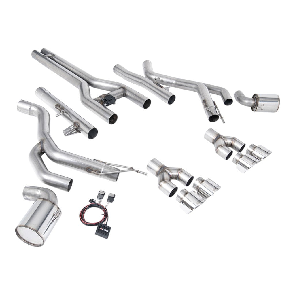 MILLTEK SSXDOD101 Вихлопна система Front Pipe-Back, 3" (насадки поліровані GT-100) для DODGE Challenger SRT Hellcat 2015-2022 Photo-0