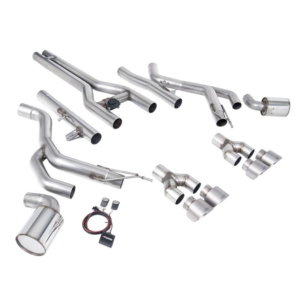 MILLTEK SSXDOD103 Вихлопна система Front Pipe-Back, 3" (насадки GT-100, матовий титан) для DODGE Challenger SRT Hellcat 2015-2022 Photo-0