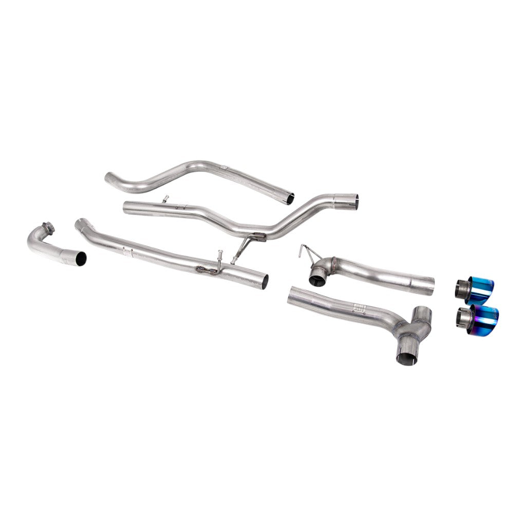 MILLTEK SSXFD374 Вихлопна система Cat-Back, 2.37" (насадки GT-100, синій титан) для FORD Fiesta ST-Line (MK8) Non-OPF/GPF 2017-2019 Photo-0