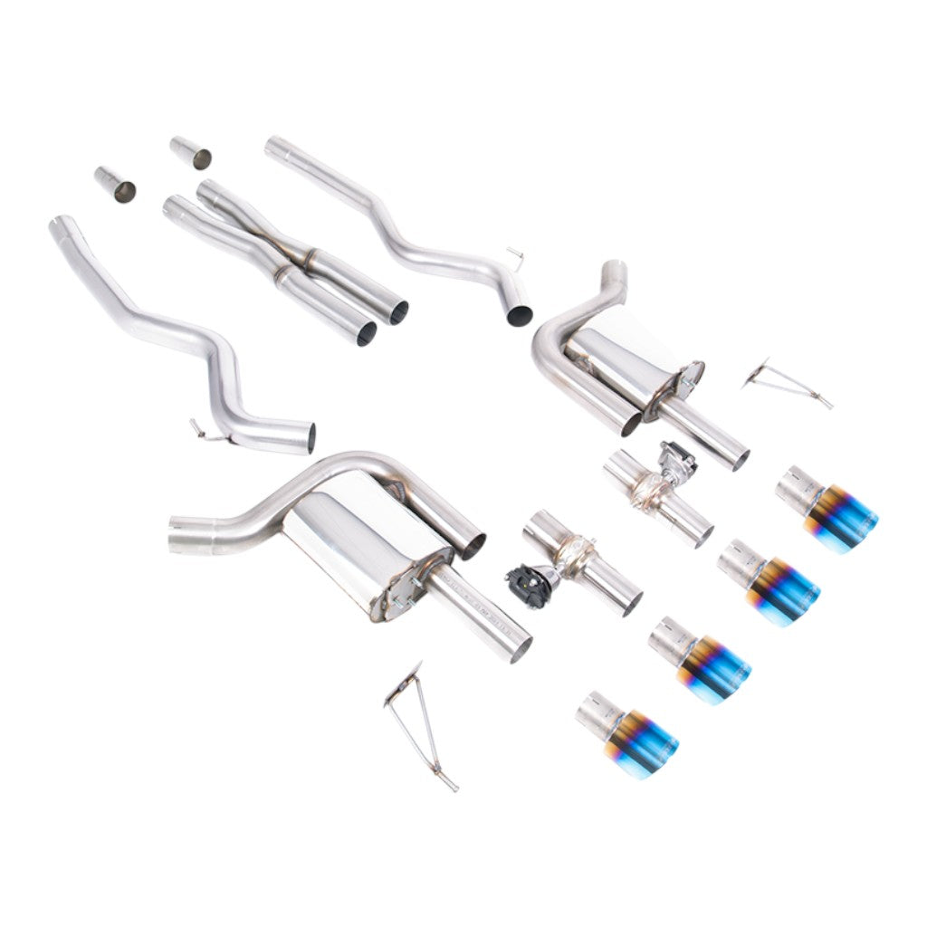 MILLTEK SSXFD428 Вихлопна система Cat-Back, 2.76" (насадки GT-100, синій титан) для FORD Mustang GT 5.0L Fastback (S650) 2024- Photo-0