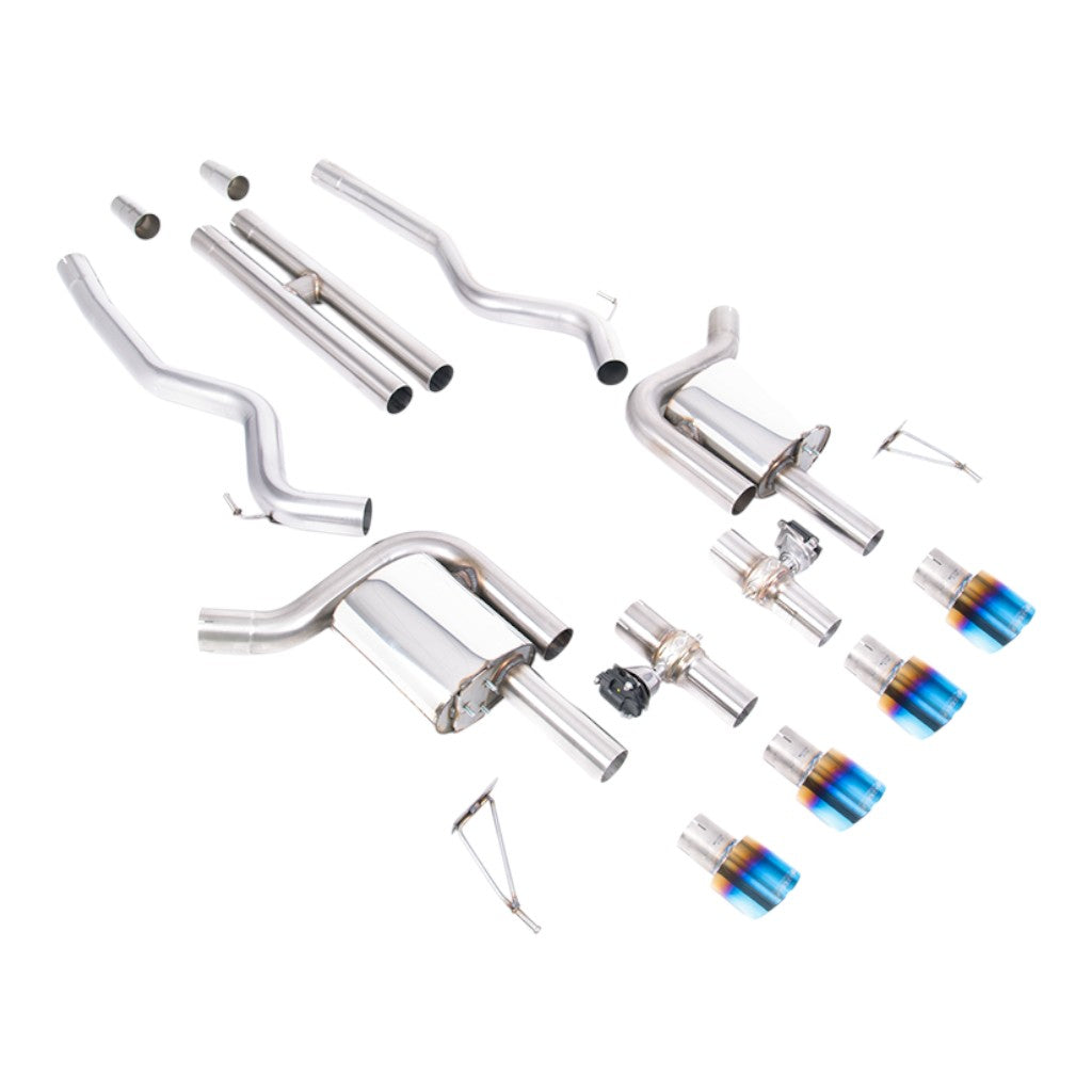 MILLTEK SSXFD432 Вихлопна система Cat-Back, 2.76" (насадки GT-100, синій титан) для FORD Mustang GT 5.0L Fastback (S650) 2024- Photo-0