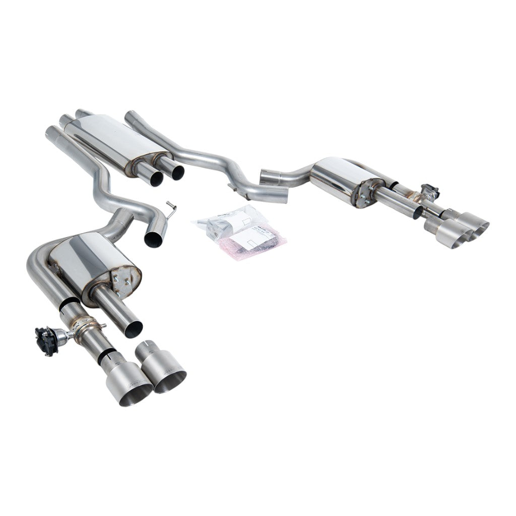MILLTEK SSXFD436 Вихлопна система Cat-Back, 2.76" (насадки GT-100, матовий титан) для FORD Mustang 2.3L Fastback (S650) 2024- Photo-0