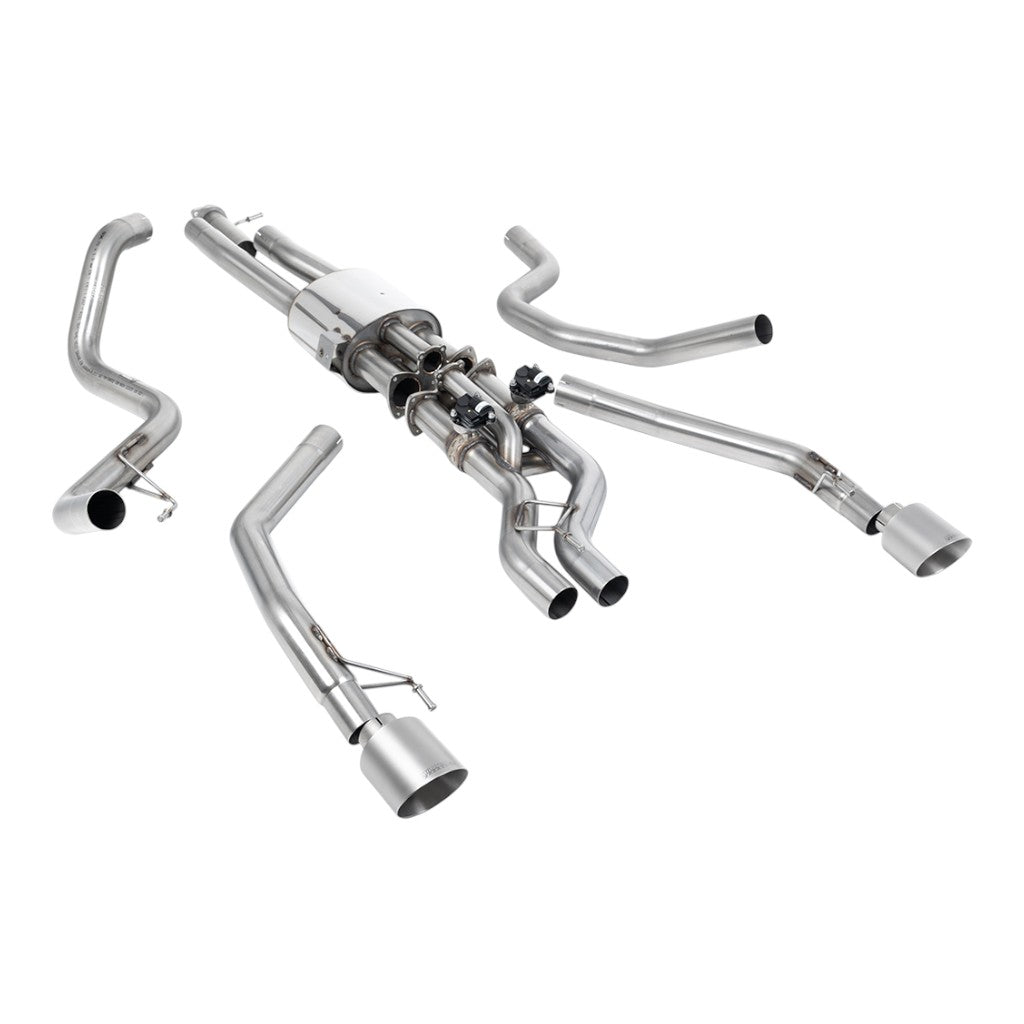 MILLTEK SSXFD450 Вихлопна система Cat-Back, 3" (насадки GT-115, матовий титан) для FORD Raptor Ranger 2023- Photo-0