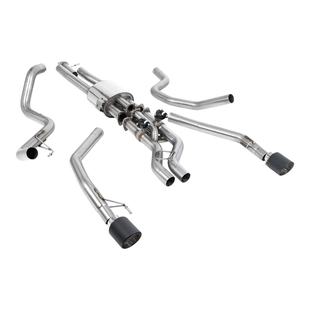 MILLTEK SSXFD452 Вихлопна система Cat-Back, 3" (насадки JET-115, карбон) для FORD Raptor Ranger 2023- Photo-0