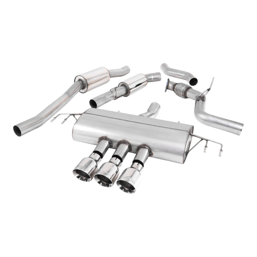 MILLTEK SSXHO255 Вихлопна система Cat-Back, 3" (насадки поліровані GT-100) для HONDA Civic (FK7) Non-OPF/GPF 2015- Photo-0