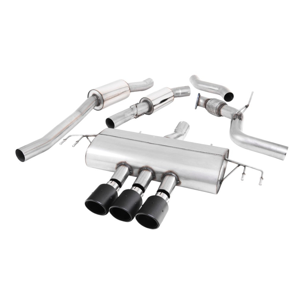 MILLTEK SSXHO259 Вихлопна система Cat-Back, 3" (насадки JET-100, карбон) для HONDA Civic (FK7) Non-OPF/GPF 2015- Photo-0