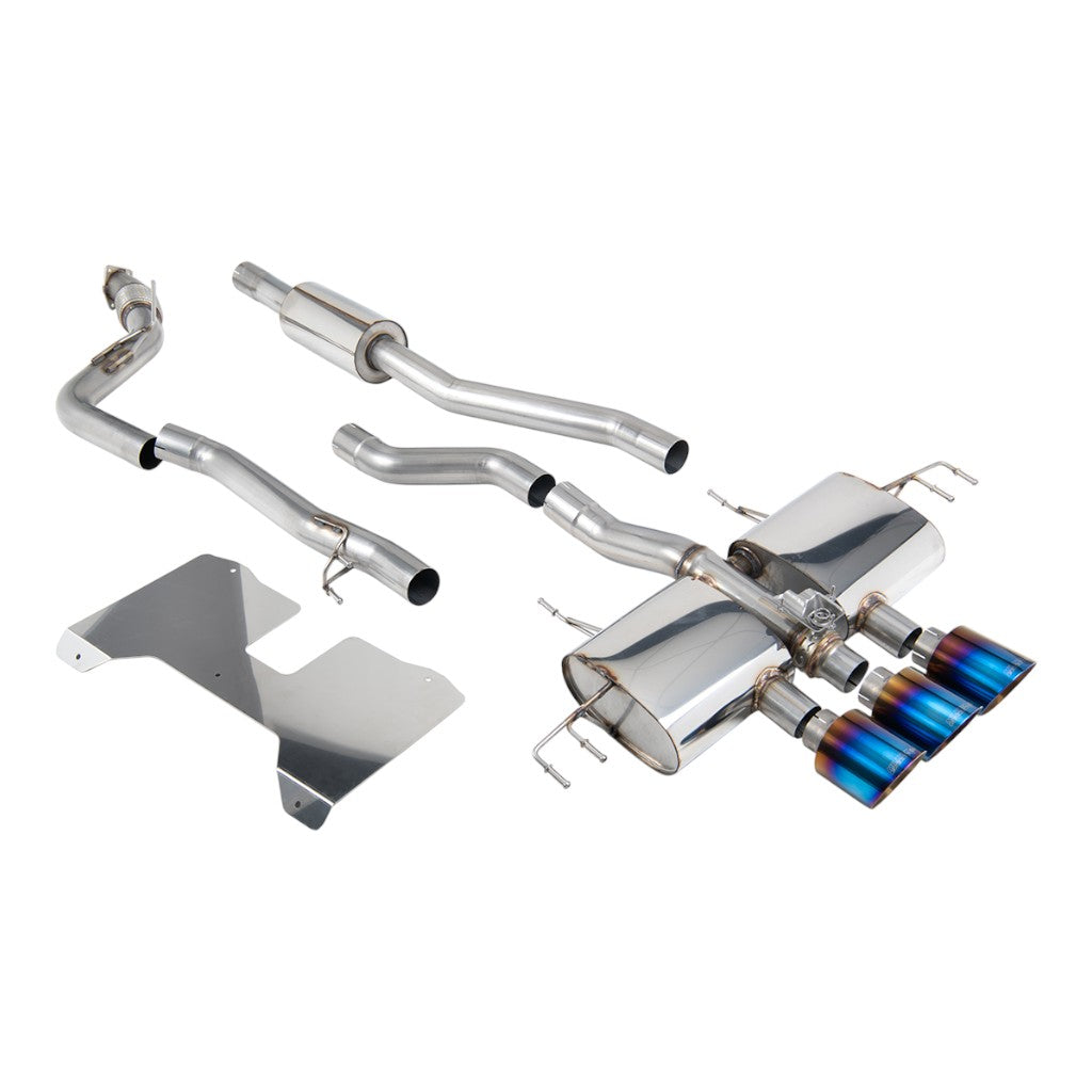 MILLTEK SSXHO281 Вихлопна система Cat-Back, 3" (насадки GT-115, синій титан) для HONDA Civic Type R (FL5) 2022- Photo-0