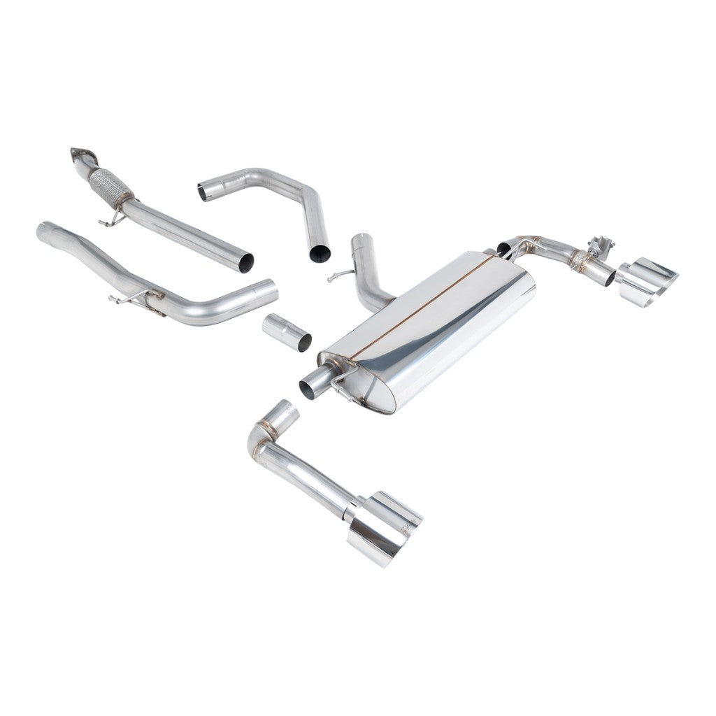 MILLTEK SSXHY168 Вихлопна система Cat-Back, 3" (насадки поліровані GT-139) для HYUNDAI i30 N Performance OPF/GPF 2021- Photo-0