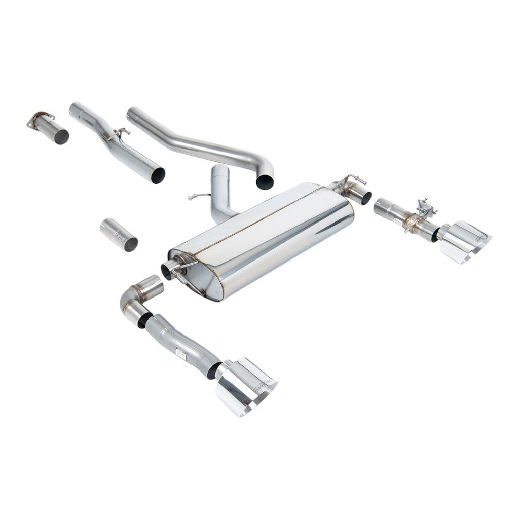 MILLTEK SSXHY171 Вихлопна система Filter-Back, 3" (насадки поліровані GT-139) для HYUNDAI Kona N OPF/GPF 2022- Photo-0