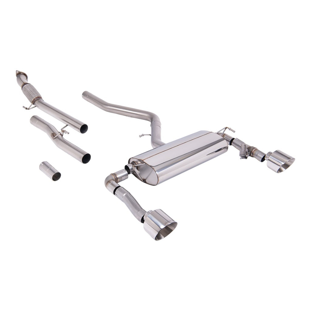 MILLTEK SSXHY187 Вихлопна система Cat-Back, 3" (насадки поліровані GT-139) для HYUNDAI Kona N 2.0L Non-OPF/GPF 2022- Photo-0