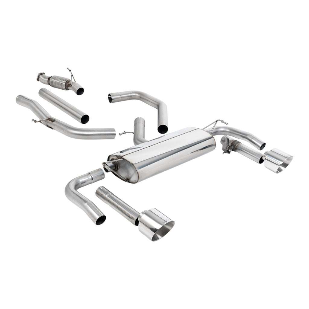 MILLTEK SSXHY191 Вихлопна система Cat-Back, 3" (насадки поліровані GT-139) для HYUNDAI Elantra N 2.0L Non-OPF/GPF 2021- Photo-0