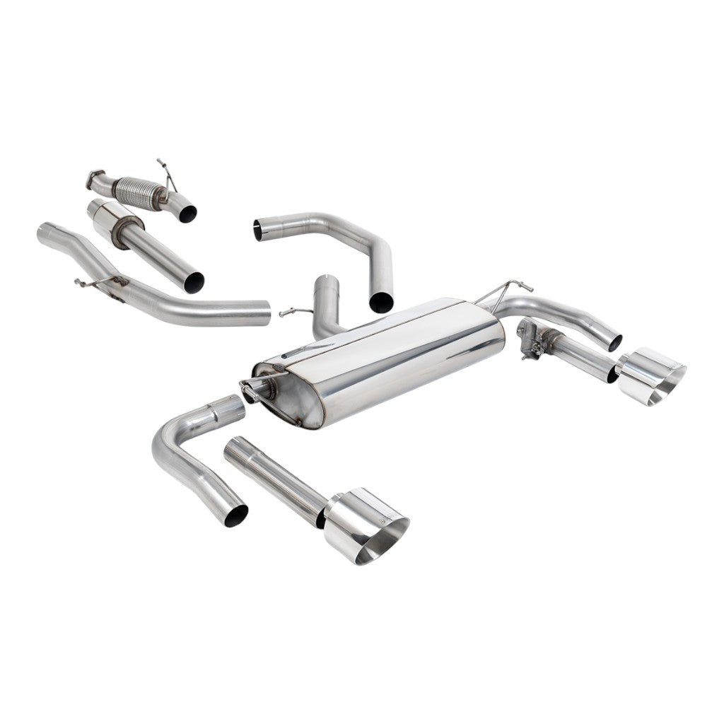 MILLTEK SSXHY193 Вихлопна система Cat-Back, 3" (насадки поліровані GT-139) для HYUNDAI Elantra N 2.0L Non-OPF/GPF 2021- Photo-0
